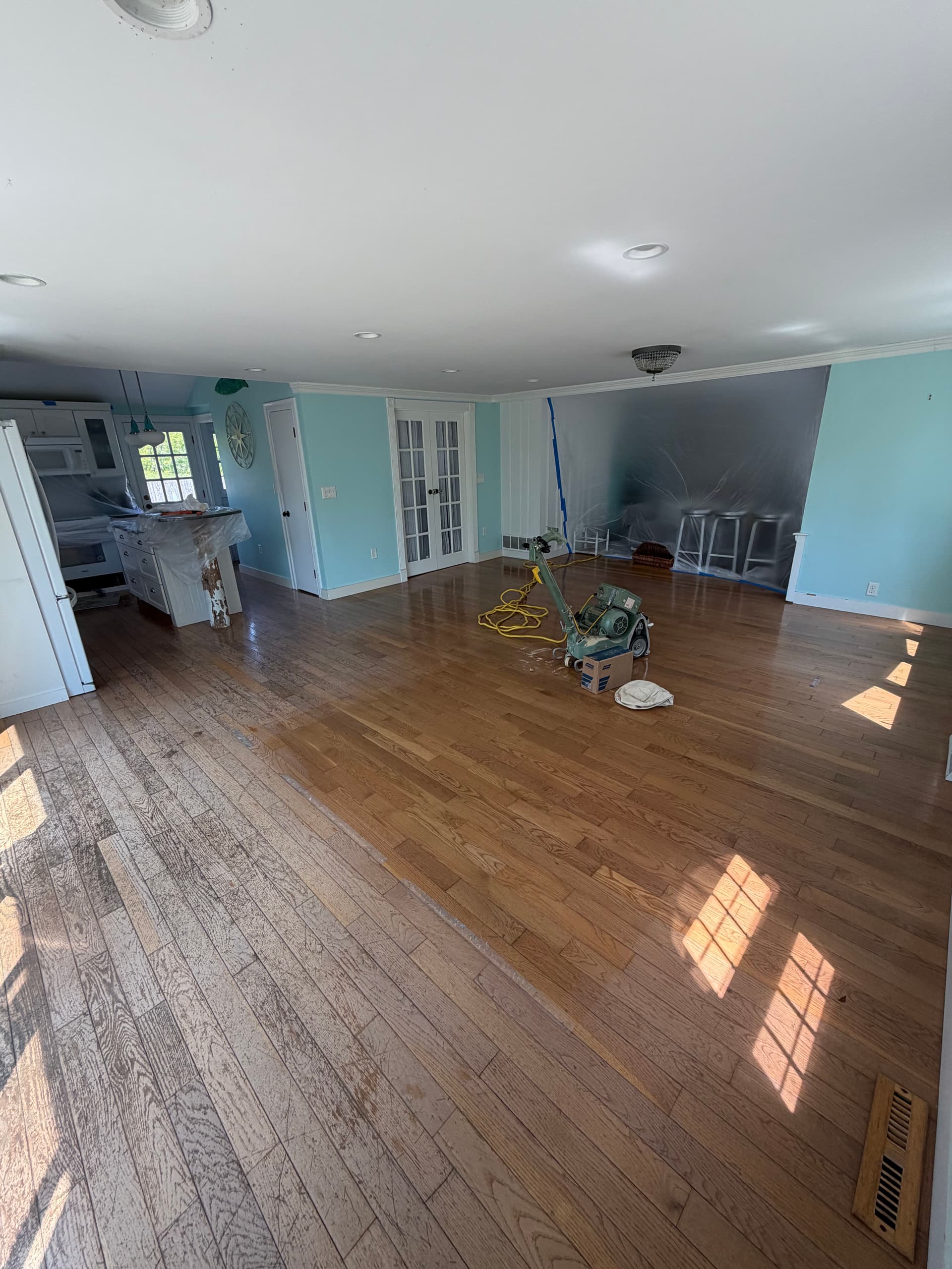 Worn Hardwood Floors Sanded Down and Finished Fresh image