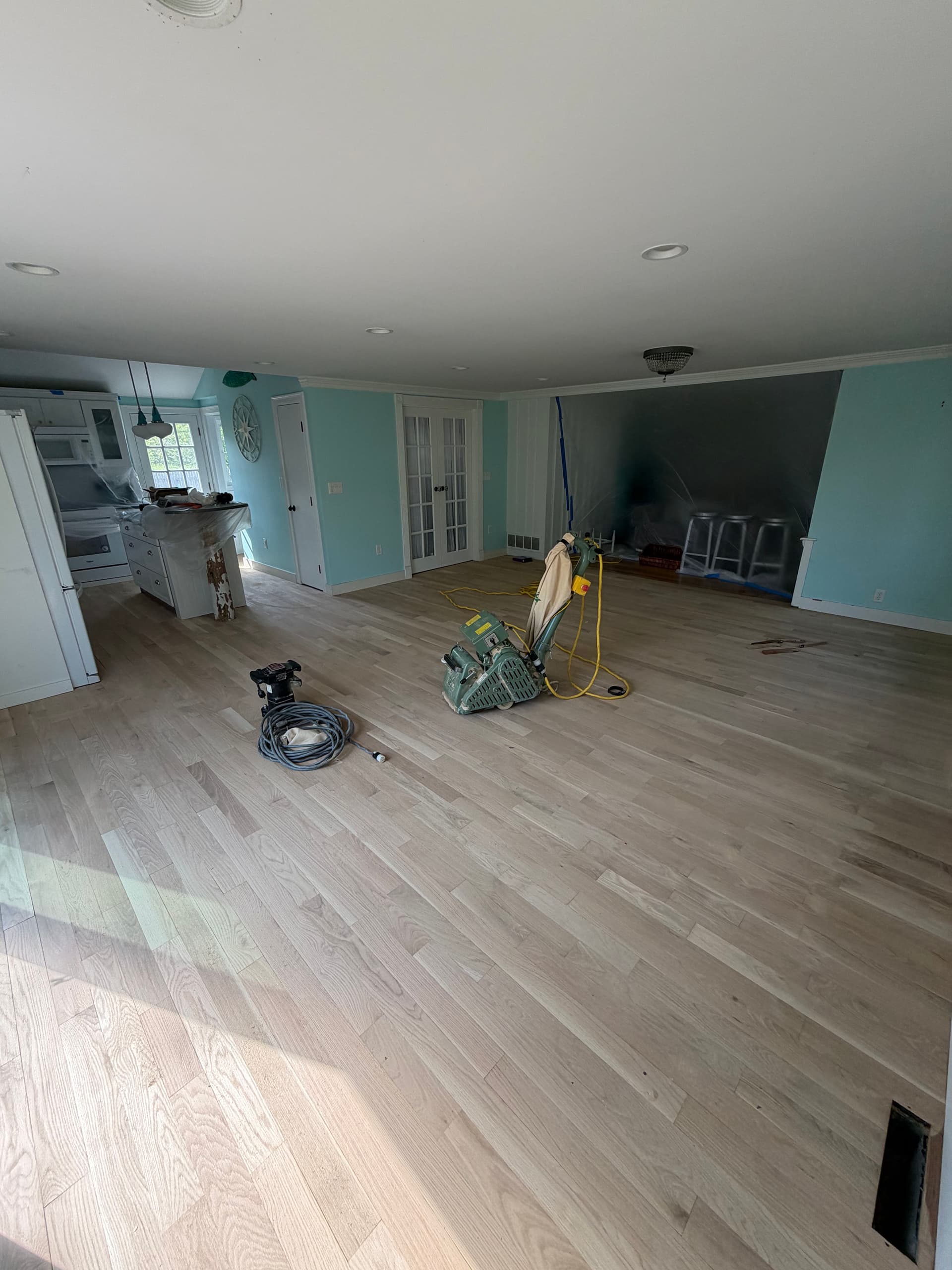 Gallery photos for Worn Hardwood Floors Sanded Down and Finished Fresh: Image #1