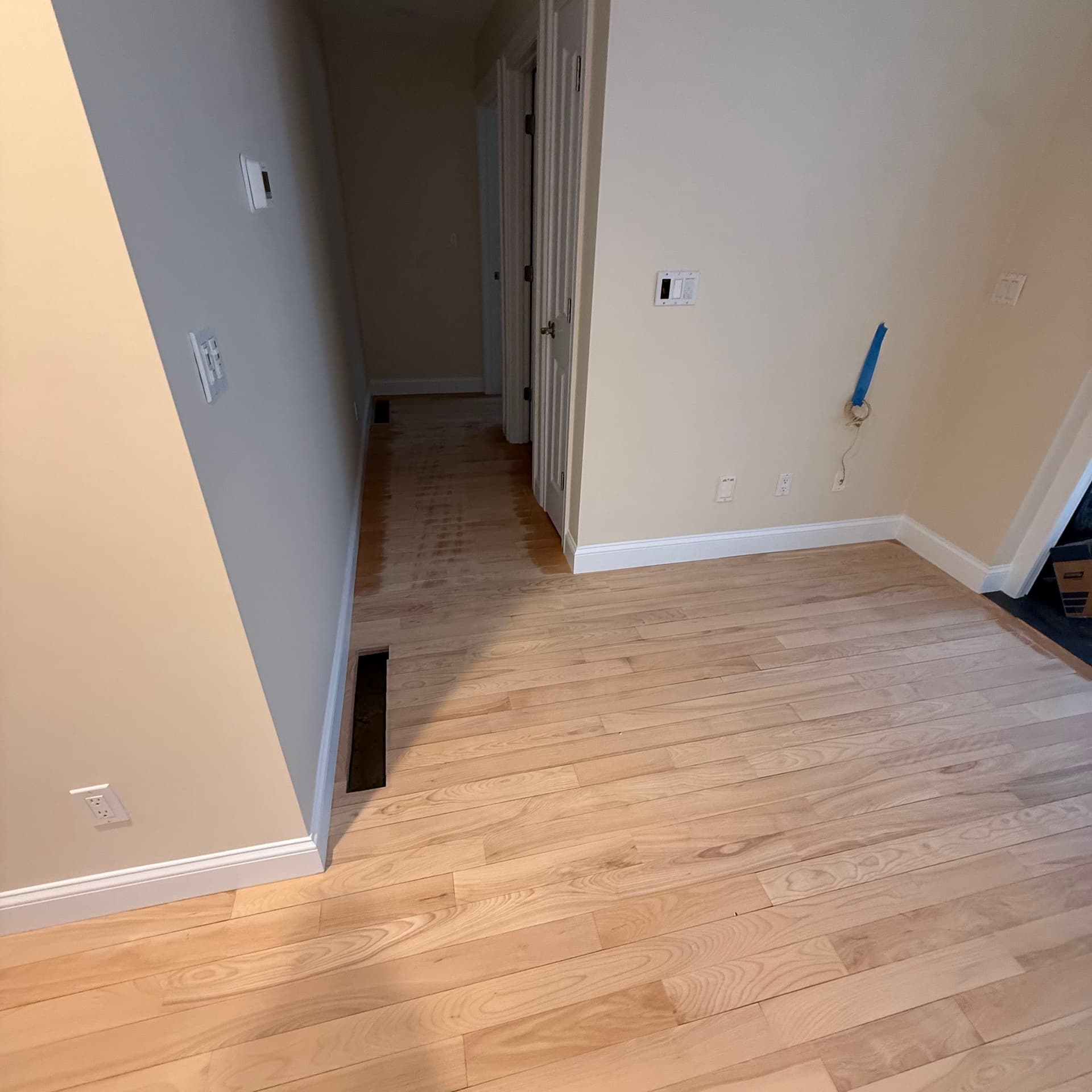 Light Hardwood Floor Refinishing Project