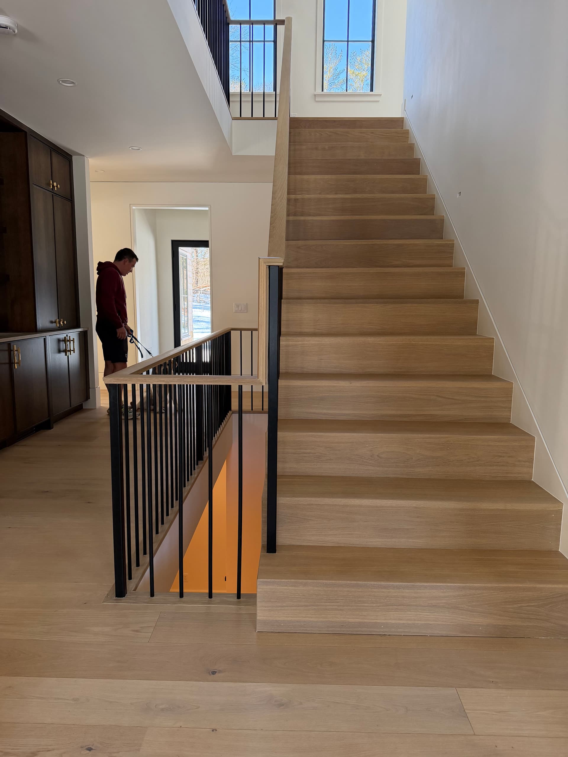 Gallery photos for Seamless Stairway Upgrade with Wood and Metal Elegance: Image #3