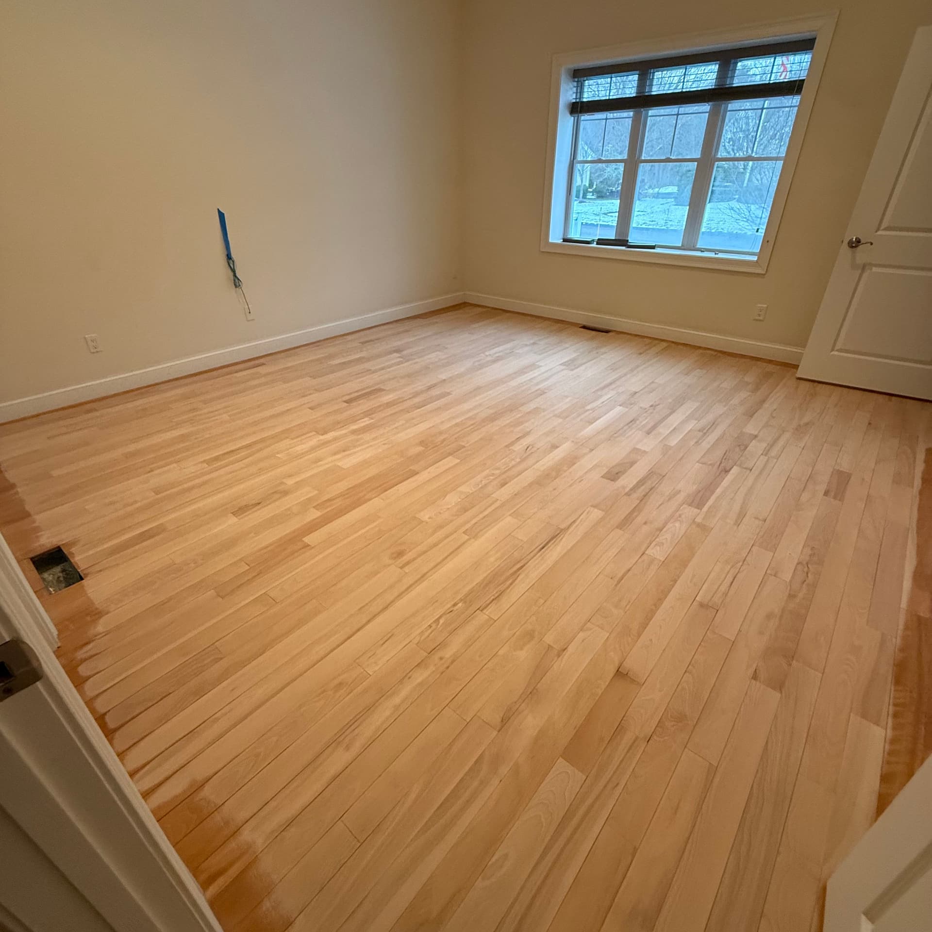 Light Hardwood Floor Refinishing Project
